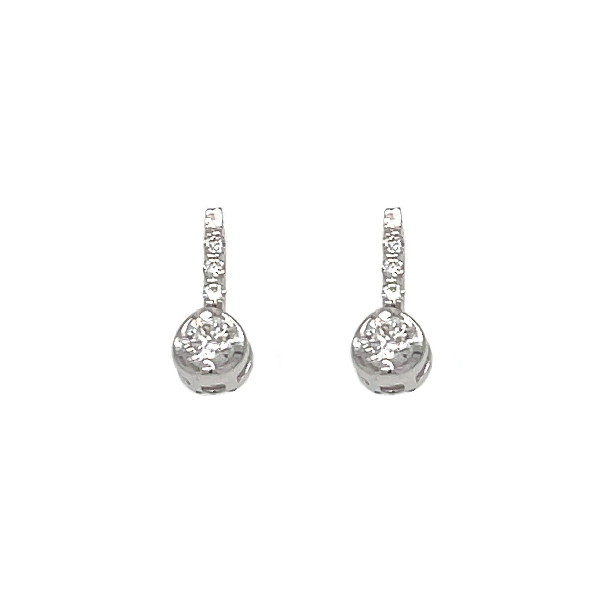 18ct Round Drop Earrings