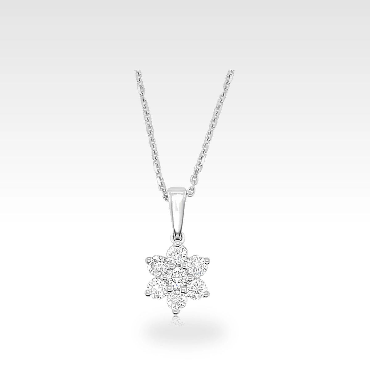 Floral Flower Style Pendant with diamonds