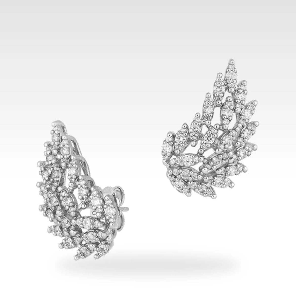 Floral Cuff Diamond Earrings