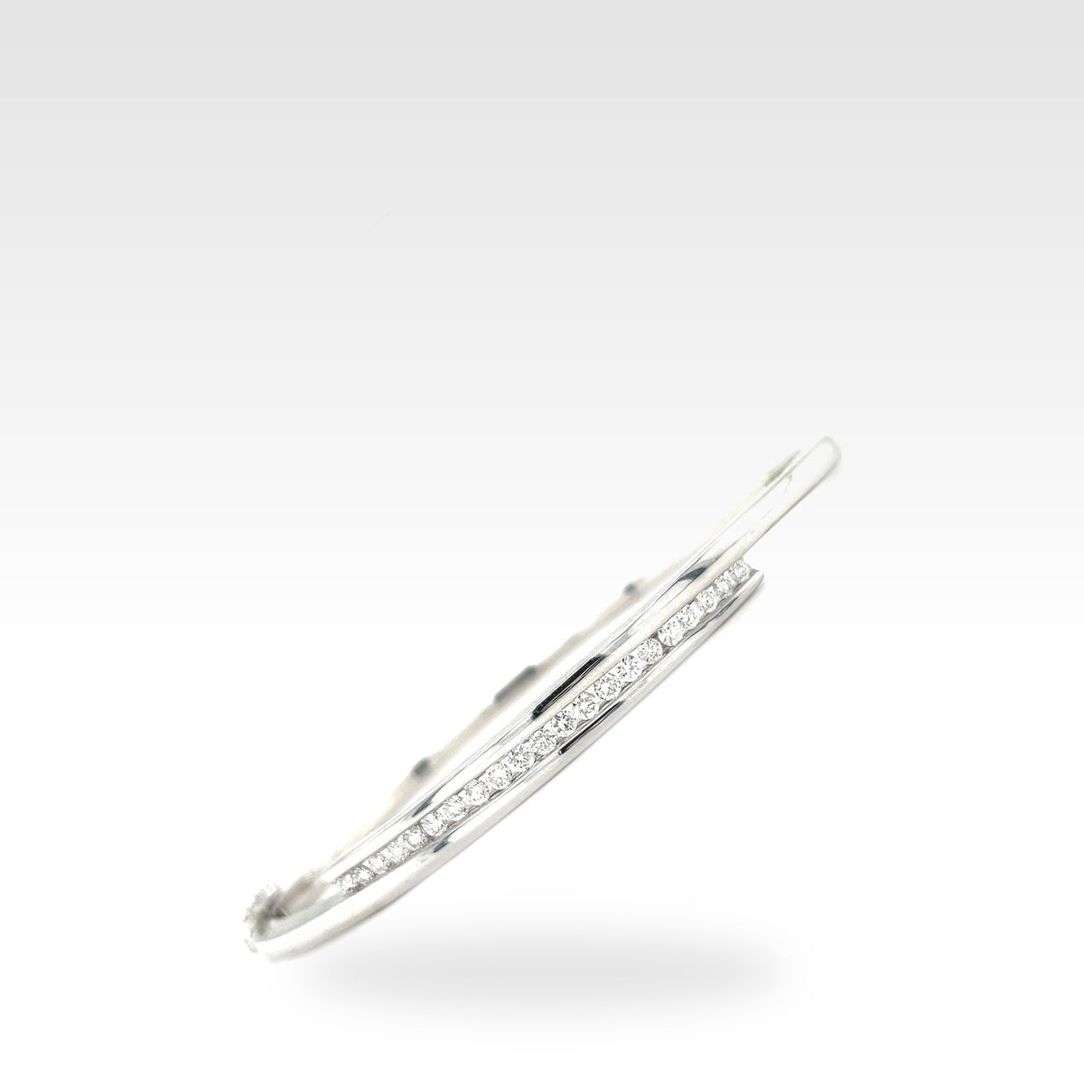 Regal Diamond Row Bangle in 18ct white gold