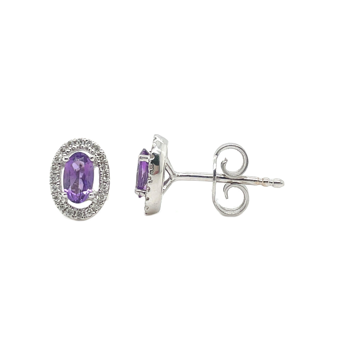 18ct Amethyst Earrings