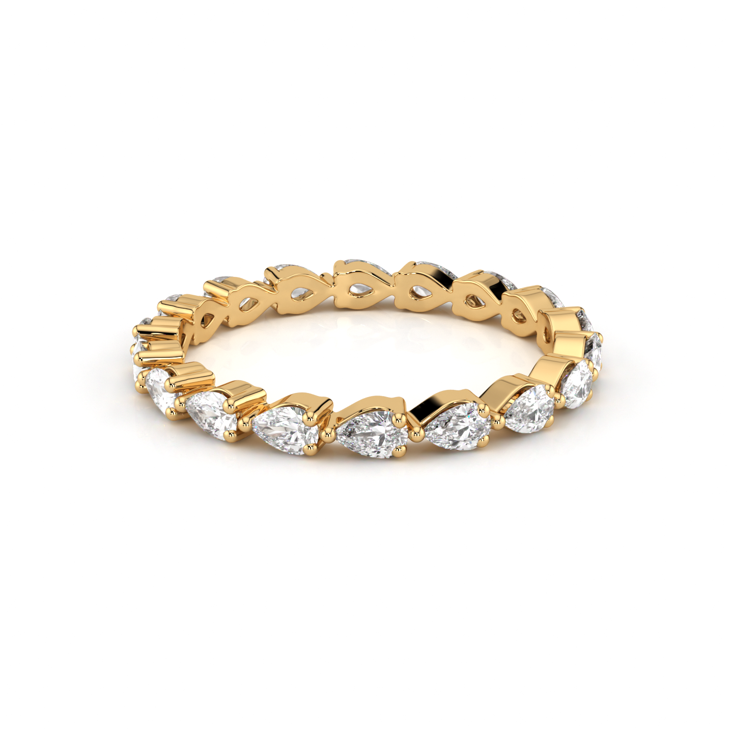 Pear Diamond Band 100