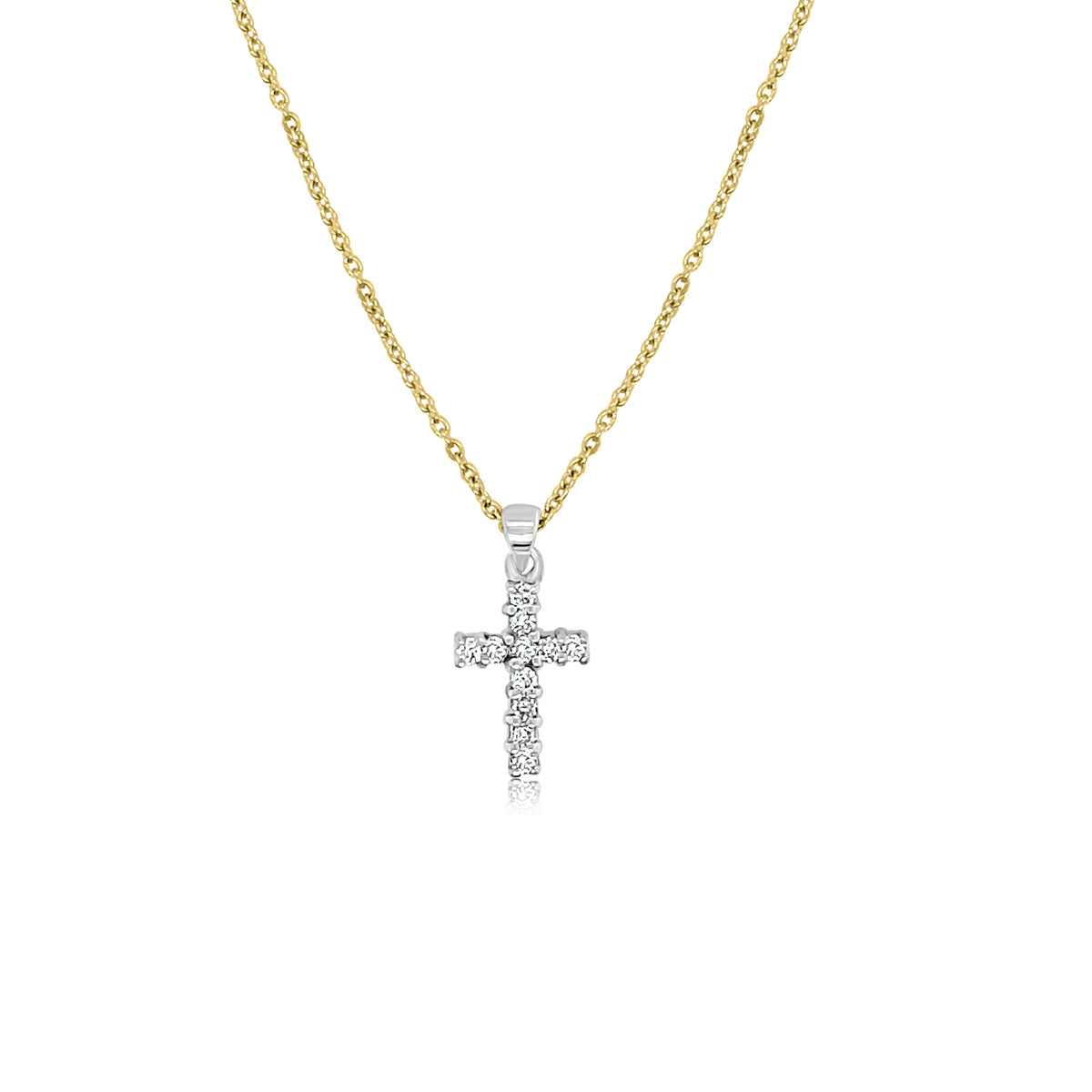 9ct Diamond Cross Chain