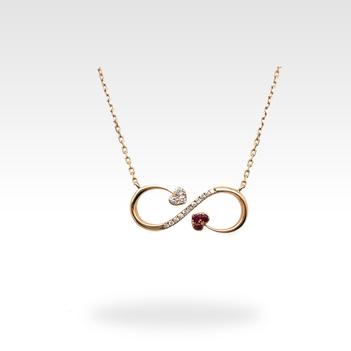 Infinity Style Pendant with diamonds