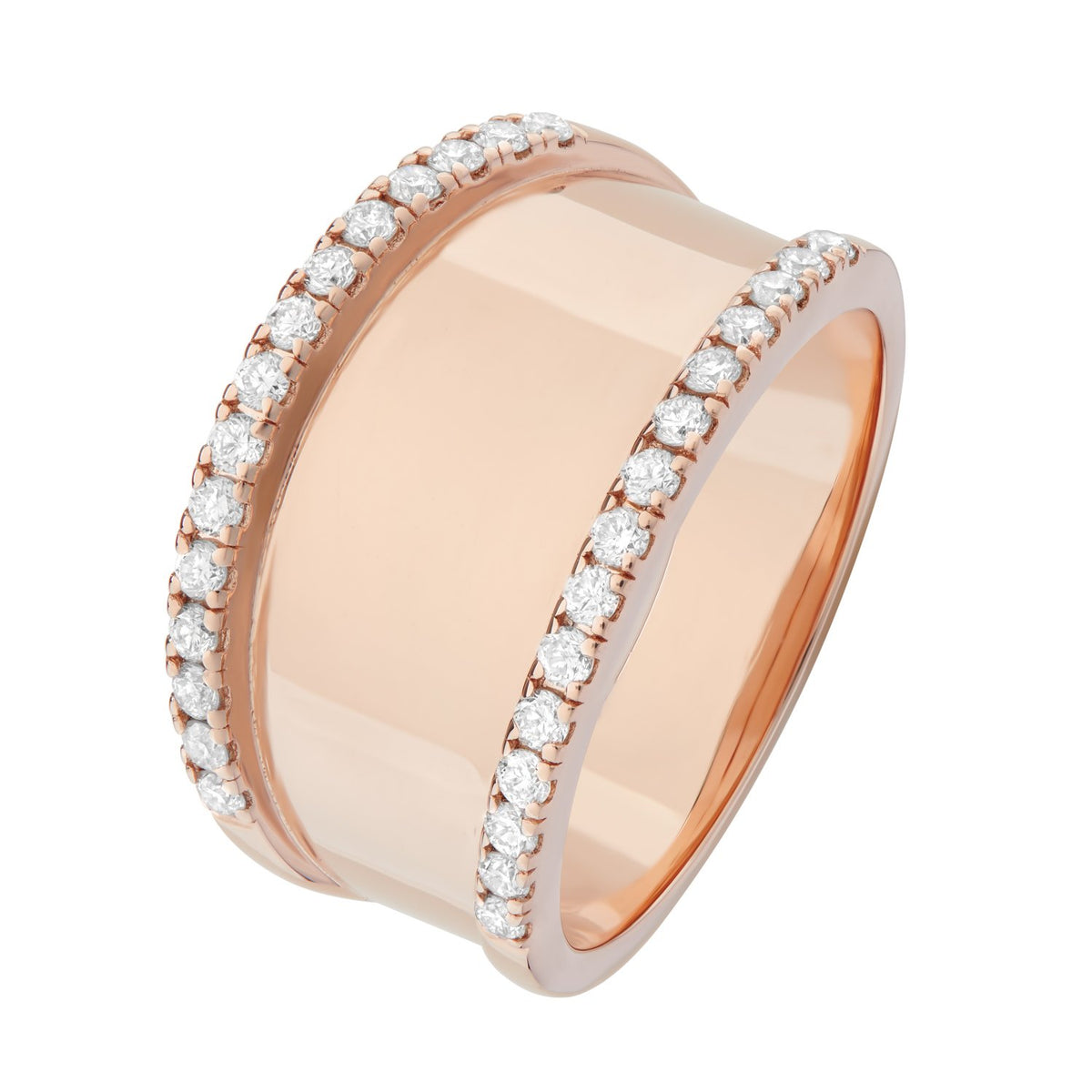 Rose Gold Diamond Plate Ring