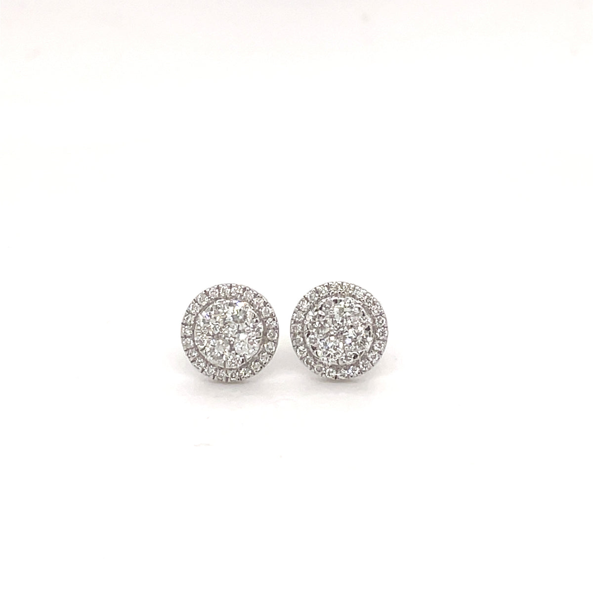 REGAL | Cluster 18ct White Gold Earrings Set