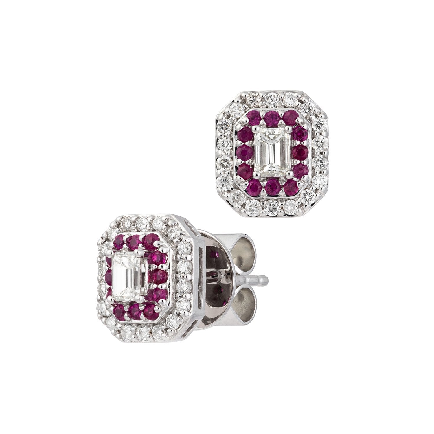 Diamond and Ruby Earrings