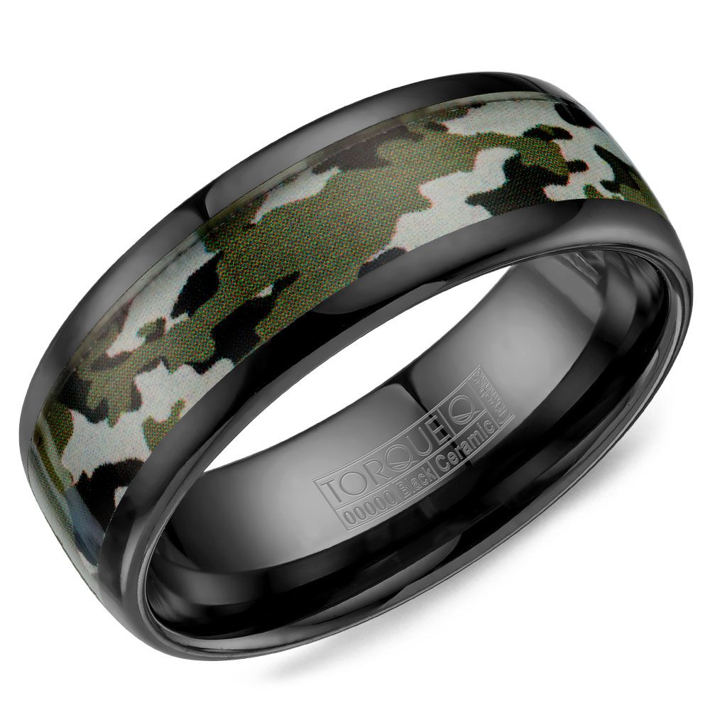 Black Ceramic &amp; Camo Ring