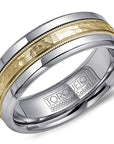 Cobalt & Yellow Gold Hammered Milgrain Ring
