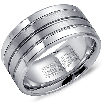 Cobalt &amp; White Gold Matte Ring