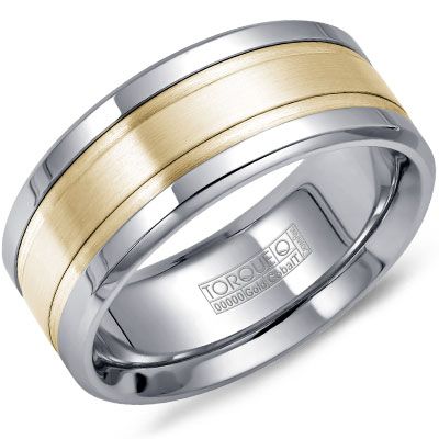 Cobalt &amp; Yellow Gold Three Row Ring