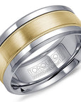 Cobalt & Rose Gold Matted Milgrain Ring