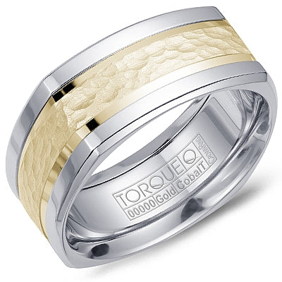 Cobalt &amp; Yellow Gold Two-Tone Texture Ring