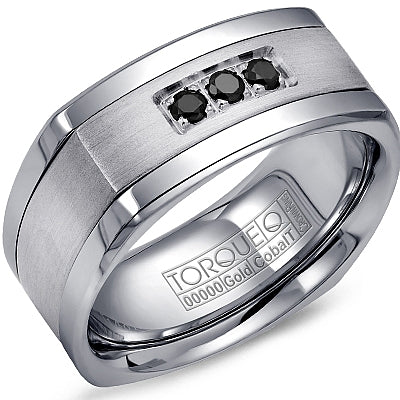Cobalt &amp; White Gold Black Diamond Ring