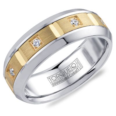 Cobalt &amp; Yellow Gold Diamond Ring