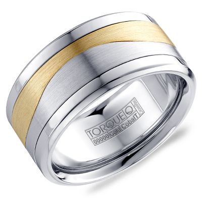Cobalt &amp; Yellow Gold Absract Swirl Ring