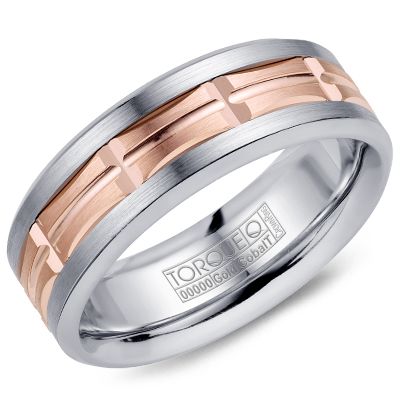 Cobalt &amp; Rose Gold Indent Ring