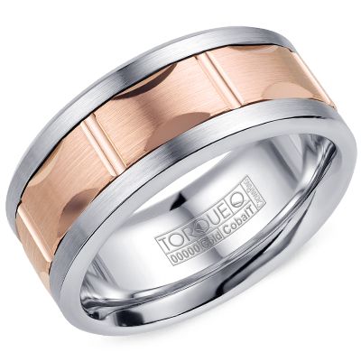 Cobalt &amp; Rose Gold Centre 3D Ring