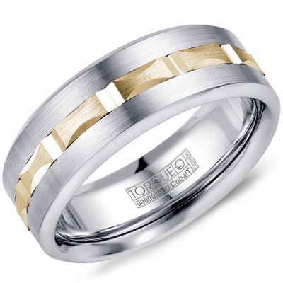 Cobalt &amp; Yellow Gold 3D Texture Ring
