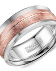 Cobalt & Rose Gold Textured Ring