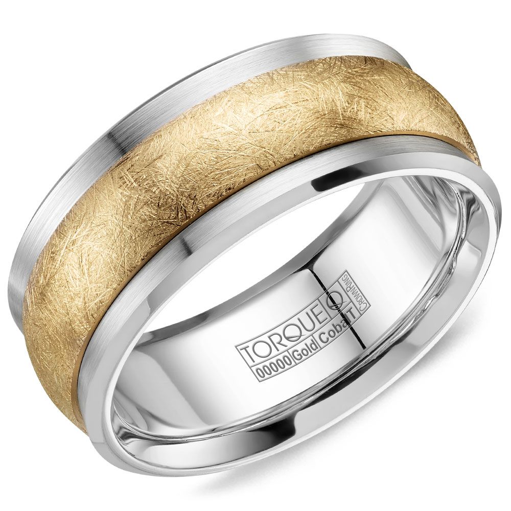 Cobalt &amp; Yellow Gold Textured Ring