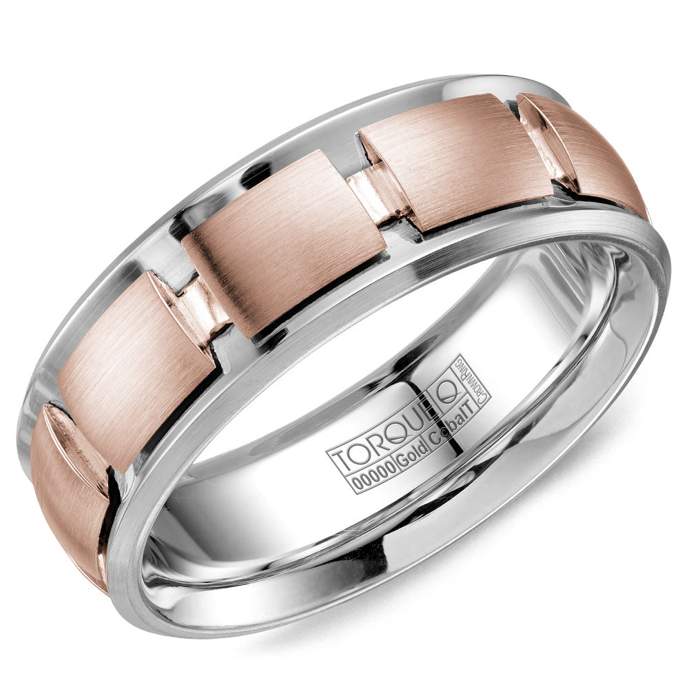 Cobalt &amp; Rose Gold Plate Ring