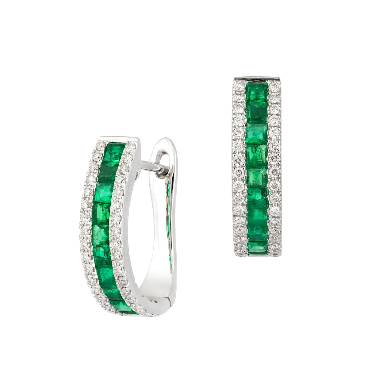 RAINBOW | Emerald &amp; Diamond Earrings