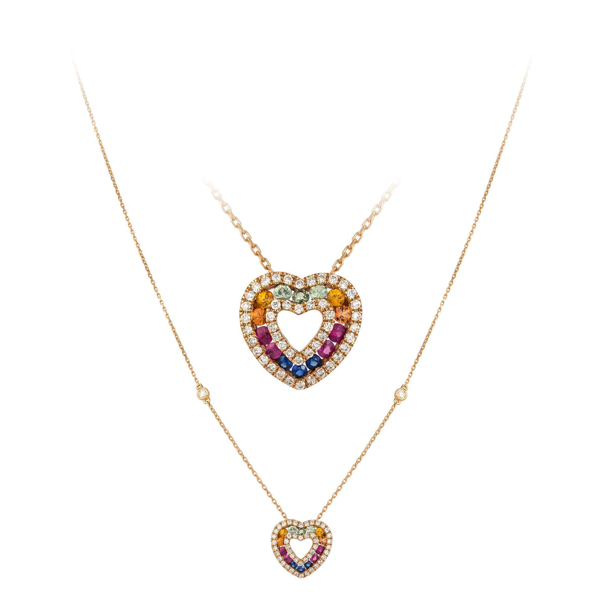 RAINBOW | Gemstones &amp; Diamond Necklace