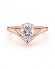 Oval Diamond Shaped Ring