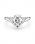 Oval Diamond Shaped Ring