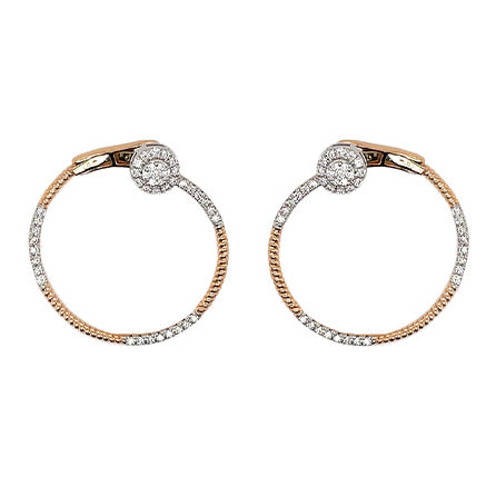 ETERNAL | Rose &amp; White Gold Hoops
