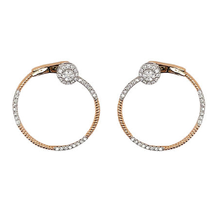 ETERNAL | Rose &amp; White Gold Hoops