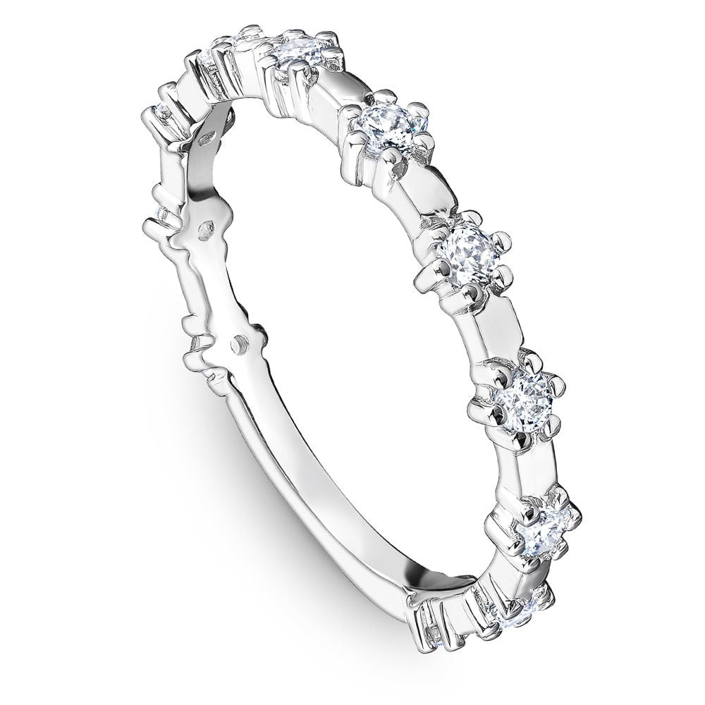 Bezel Set Dot Diamond Band