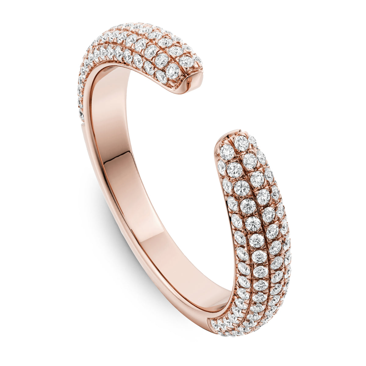 4 Row Diamond Pave Band