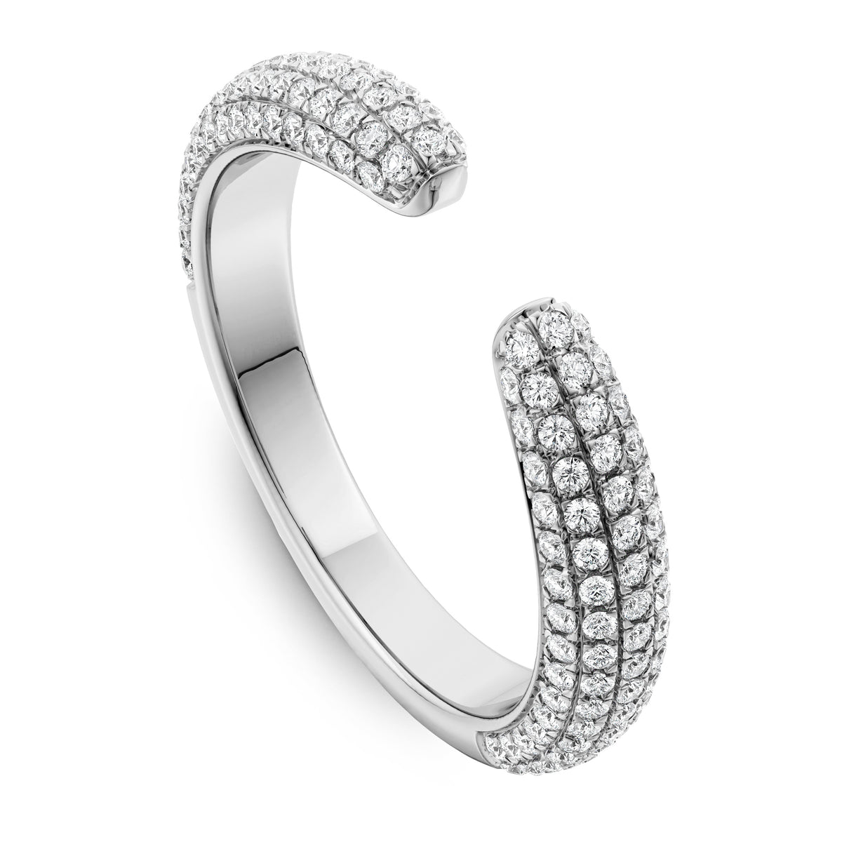 4 Row Diamond Pave Band
