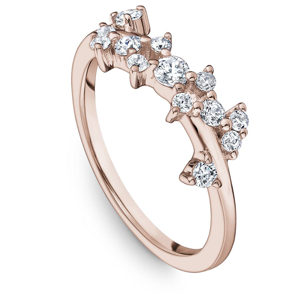 Floral Offset Diamond Band