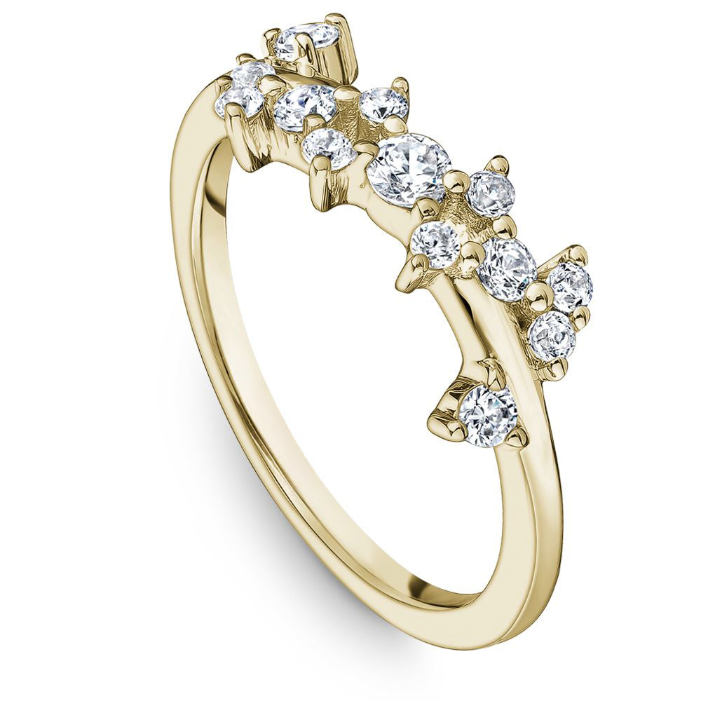 Floral Offset Diamond Band