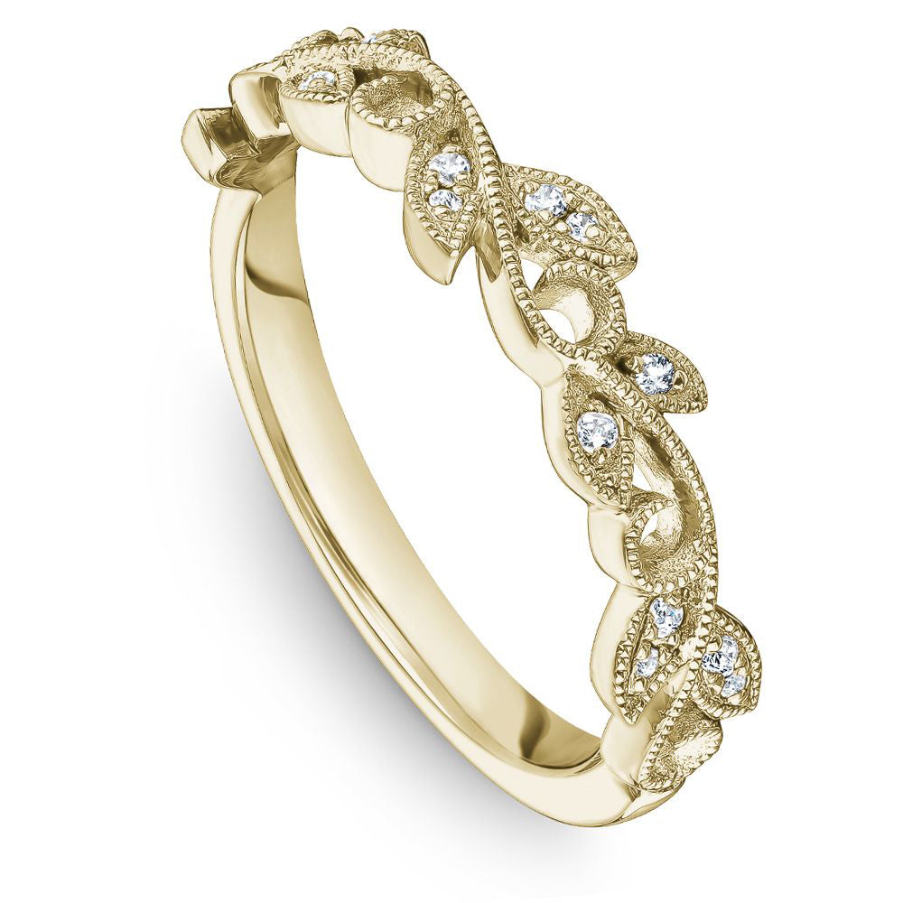 Floral Milgrain Design Band