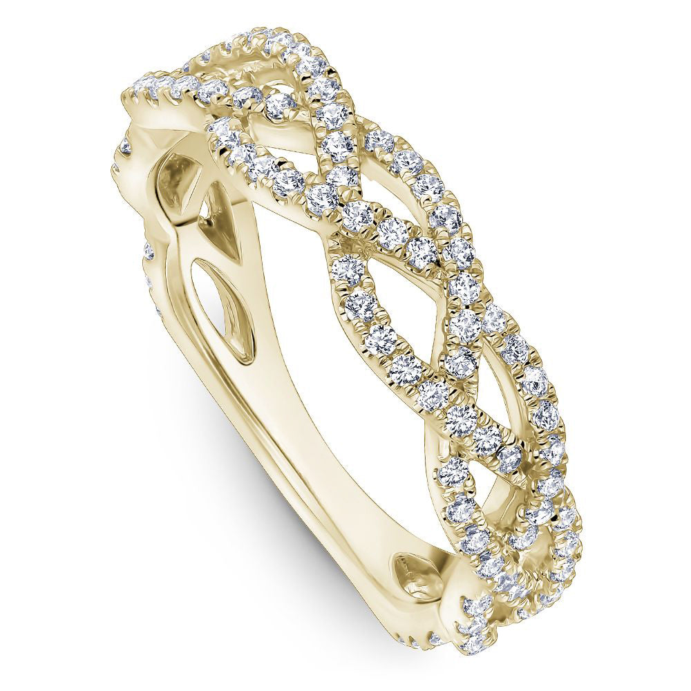 3 Row Diamond Crossover Band