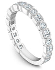 Round & Princess Cut Diamond Bezel Set Band