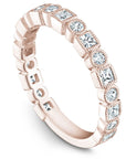 Round & Princess Cut Diamond Bezel Set Band