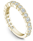 Round & Princess Cut Diamond Bezel Set Band
