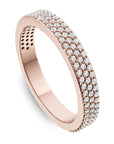 3 Row Diamond Pavé Band