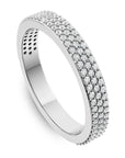3 Row Diamond Pavé Band