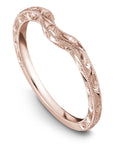Shaped Floral Engraved Band