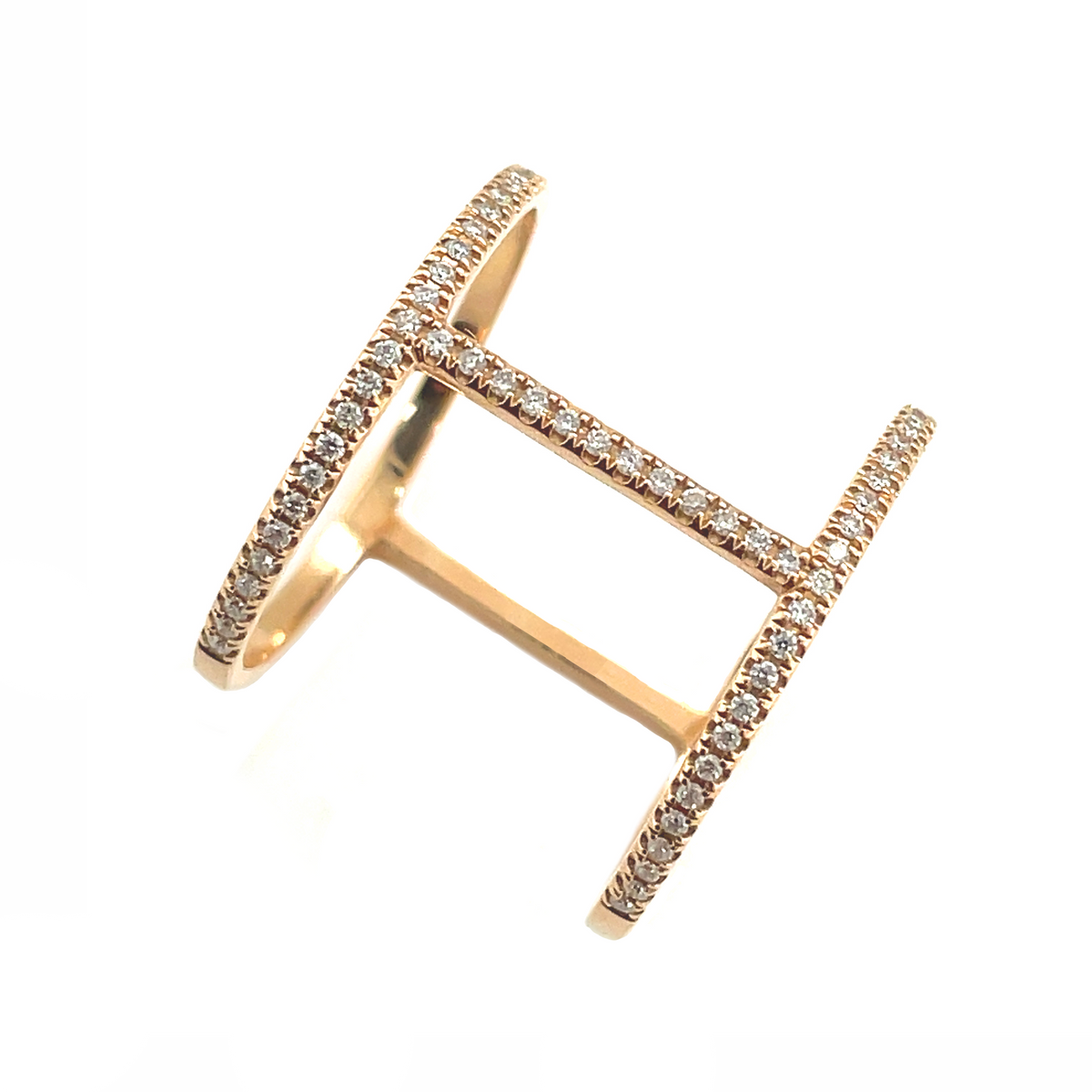 Rose Gold Split Bar Ring