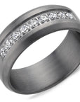 Tantalum Channel Set Diamond Band