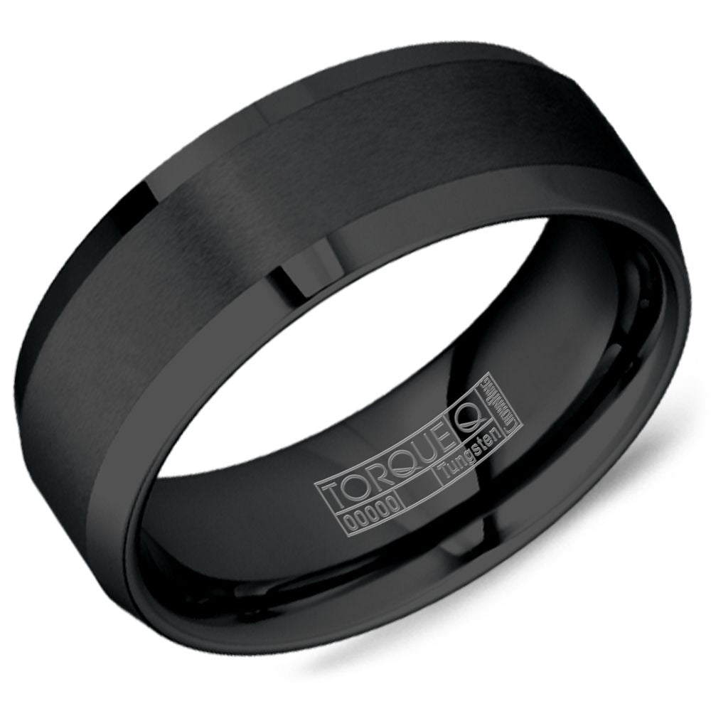 Tungsten Two-Tone Polished Edges Ring