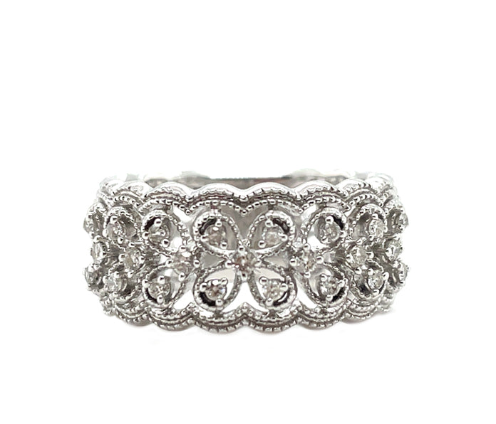 FLORAL | Diamond Motif Band