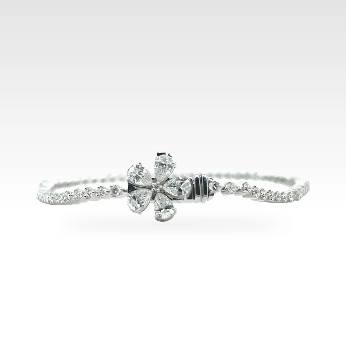 Floral Pear Diamond Bracelet
